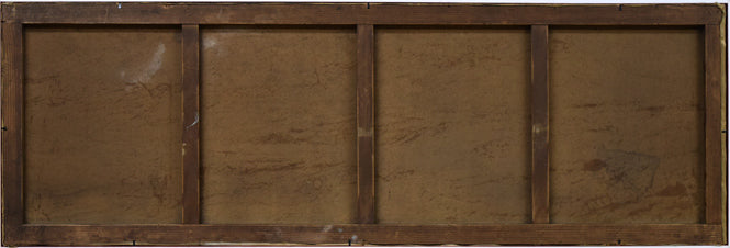 木村捷司「松風園眞景(函館・旧相馬家別荘)」油絵・変形60号 キャンバス裏側画像