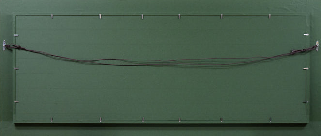 木村捷司「松風園眞景(函館・旧相馬家別荘)」油絵・変形60号 額縁裏側画像