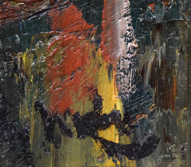 木村捷司「ヴェニス」油絵・F4号 サイン拡大画像