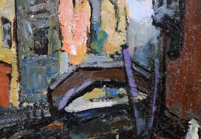 木村捷司「ヴェニス」油絵・F4号 拡大画像2