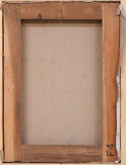 木村捷司「ヴェニス」油絵・F4号 キャンバス裏側画像