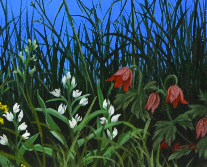 北久美子「三渓園(横浜市)」油絵・P10号 拡大画像7