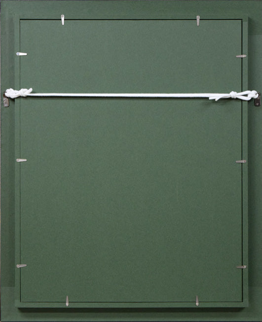 北久美子「三渓園(横浜市)」油絵・P10号 額縁裏側画像