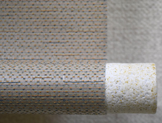 北村西望「天地正大気」肉筆一行書掛軸 軸先画像