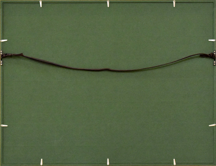 北岡文雄「冬の摩周湖」木版画 額縁裏側部分