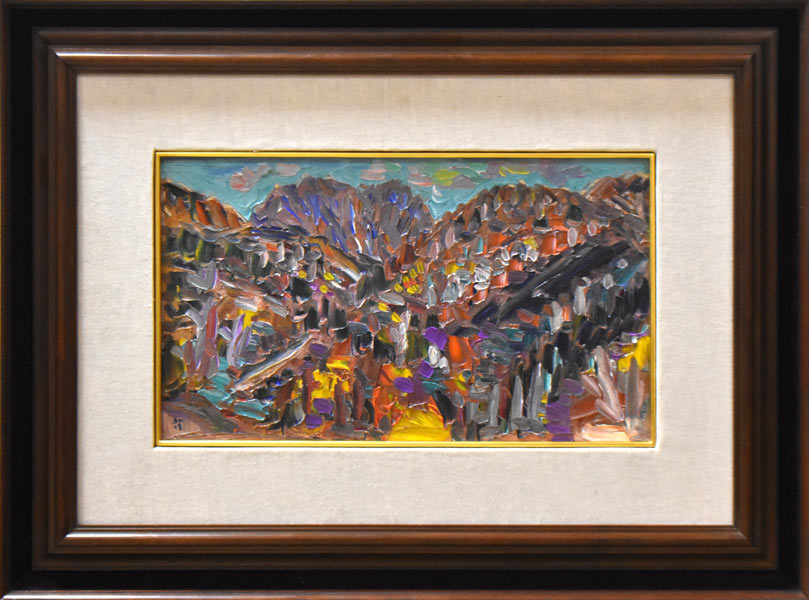 小林和作「秋山(信州安房峠)」油絵・M6号・たくぎん所蔵作品