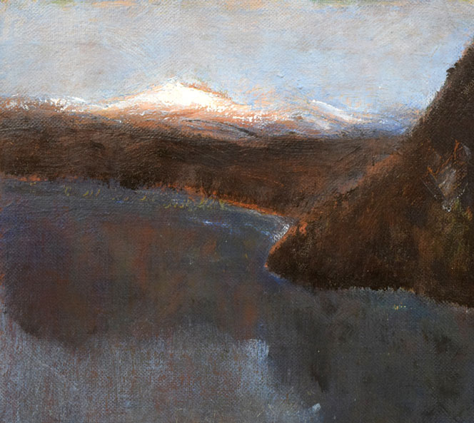 古川忠次「摩周湖」油絵・F6号 拡大画像1