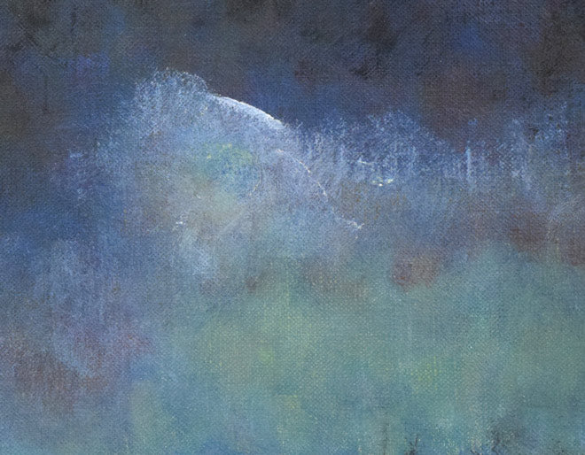 古川忠次「摩周湖」油絵・F6号 拡大画像5