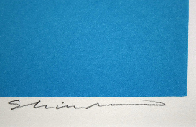 小暮真望「緑映利尻」シルクスクリーン版画 本人直筆鉛筆サイン画像