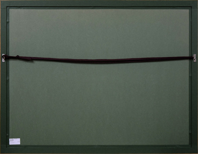 小暮真望「緑映利尻」シルクスクリーン版画 額縁裏側画像