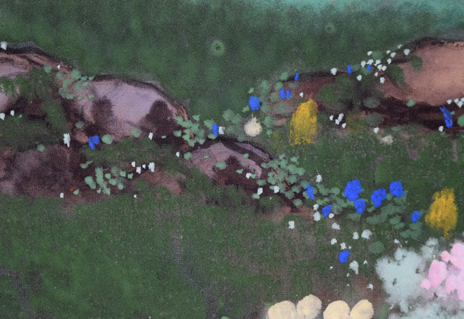 小浜亀角「大雪山風景」日本画・P8号 拡大画像5