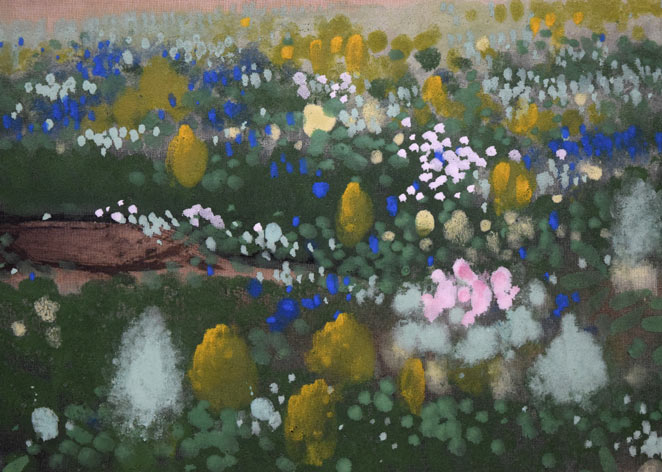 小浜亀角「大雪山風景」日本画・P8号 拡大画像6