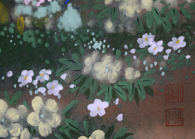 小浜亀角「大雪山風景」日本画・P8号 拡大画像7