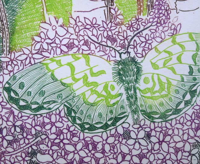 小池暢子「坂道」銅版画 拡大画像5