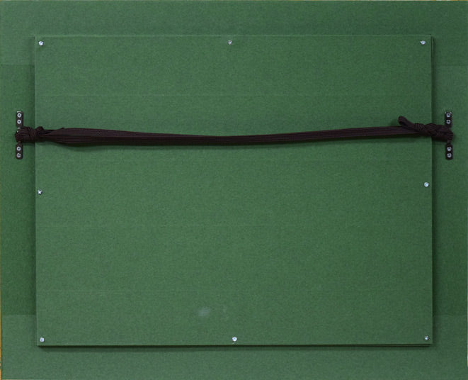 小磯良平「サンフランチェスコ寺院(イタリア)」陶板画額装・F4号 額縁裏側画像