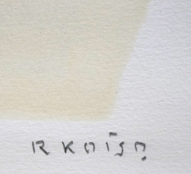 小磯良平「西洋人形」リトグラフ 本人直筆鉛筆サイン画像