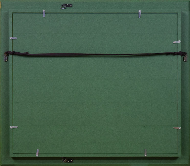 小泉守邦「霽嶺花」油絵・F8号 額縁裏側部分