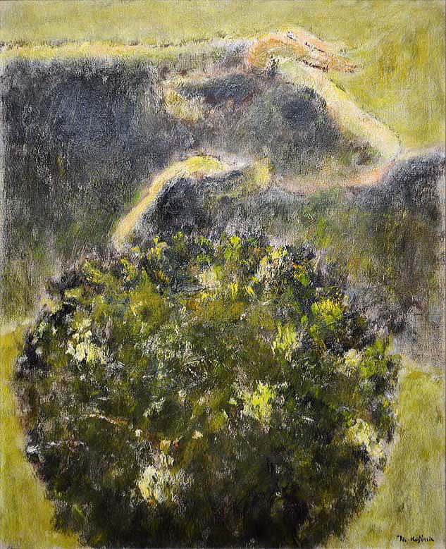 小島 真佐吉「アカシアの頃」油絵・F15号 拡大部分