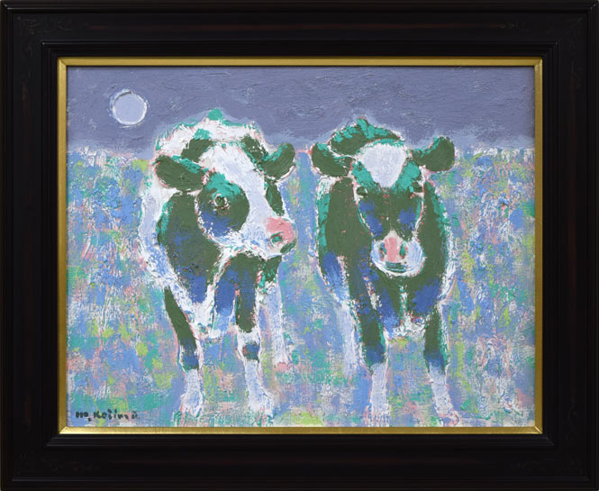 小島真佐吉「霧」油絵・F6号