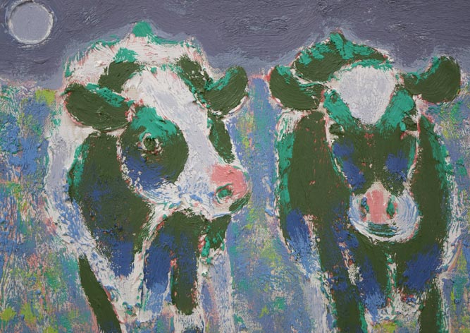 小島真佐吉「霧」油絵・F6号 拡大画像1