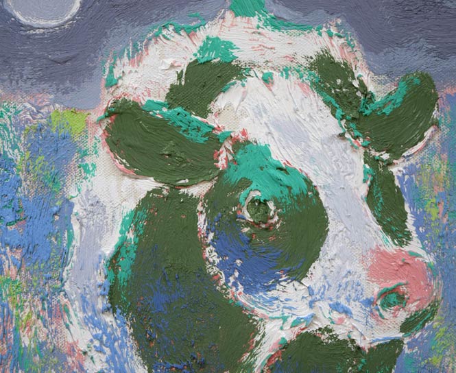 小島真佐吉「霧」油絵・F6号 拡大画像2