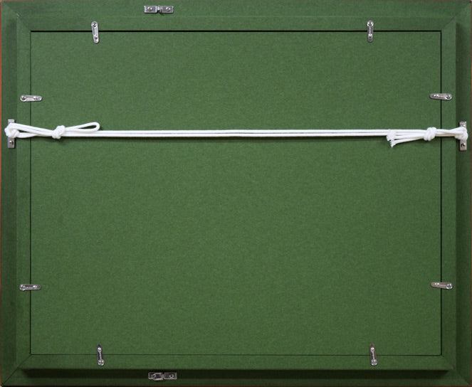 小島真佐吉「霧」油絵・F6号 額縁裏側画像