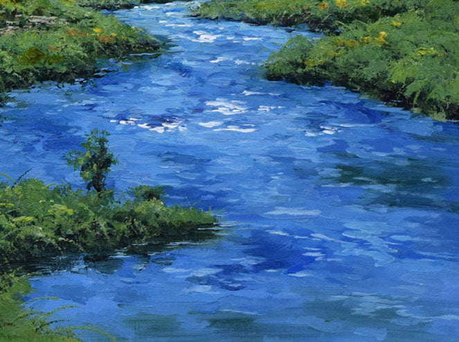 駒井敬三郎「多層造の里」油絵・F10号 拡大画像6