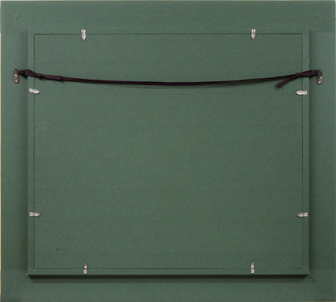 駒井敬三郎「多層造の里」油絵・F10号 額縁裏側画像