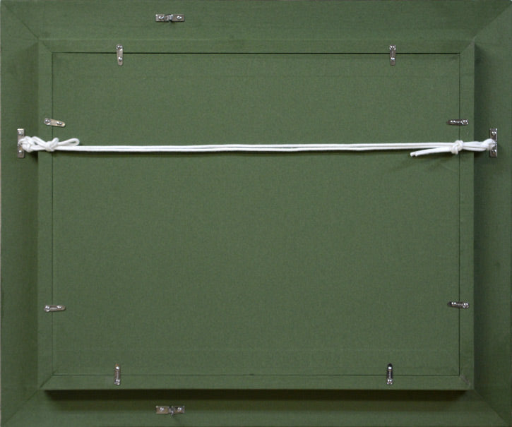 今田敬一「新緑」油絵・F6号・1979年作 額縁裏側部分