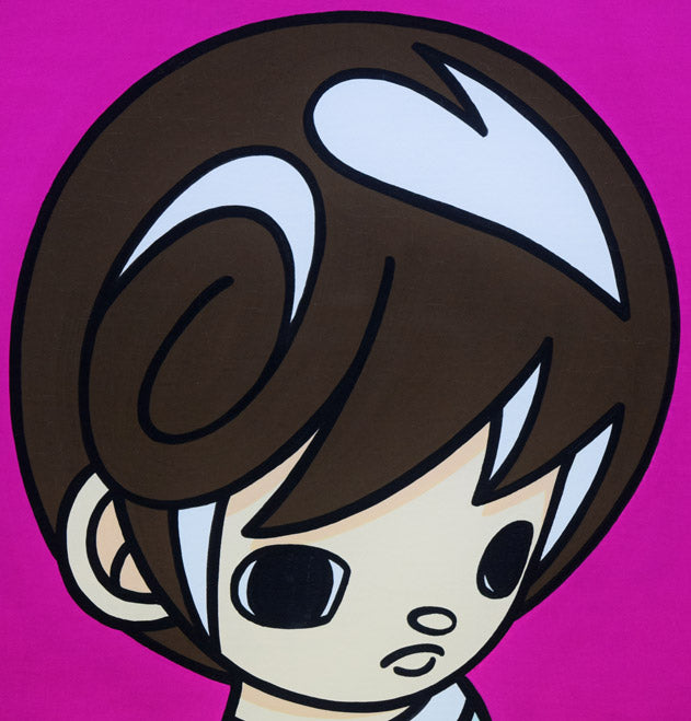 今野剛秀「the BOY(AX-Ⅲ)」アクリル画(33×33cm) 拡大部分1