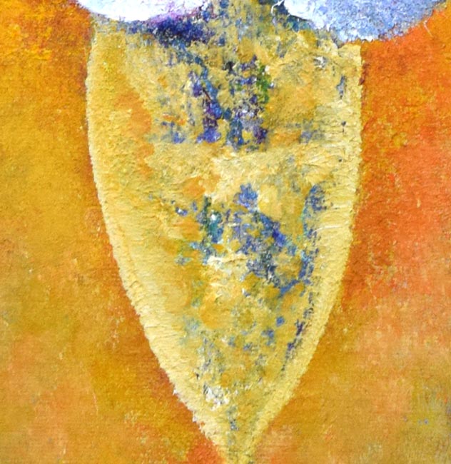 小坂弘子「コップのパンジー」油絵・SM 拡大画像2