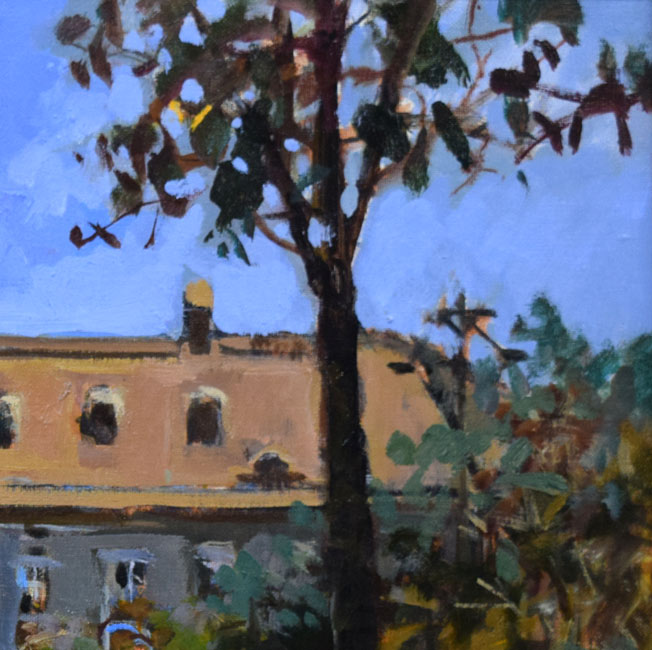 越澤満「秋の札幌資料館」油絵・F10号 拡大画像2