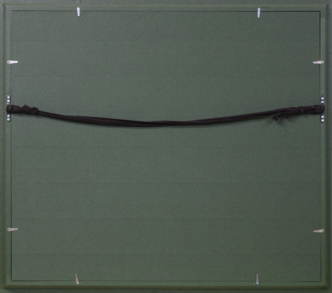 越澤 満「雪の豊平川(札幌)」油絵・F8号 額縁裏側画像