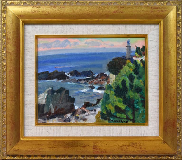 小竹義夫「潮の岬」油絵・F3号・1962年11月作