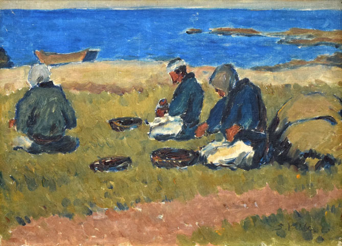 工藤三郎「冬の日」油絵・P8号 作品全体拡大画像