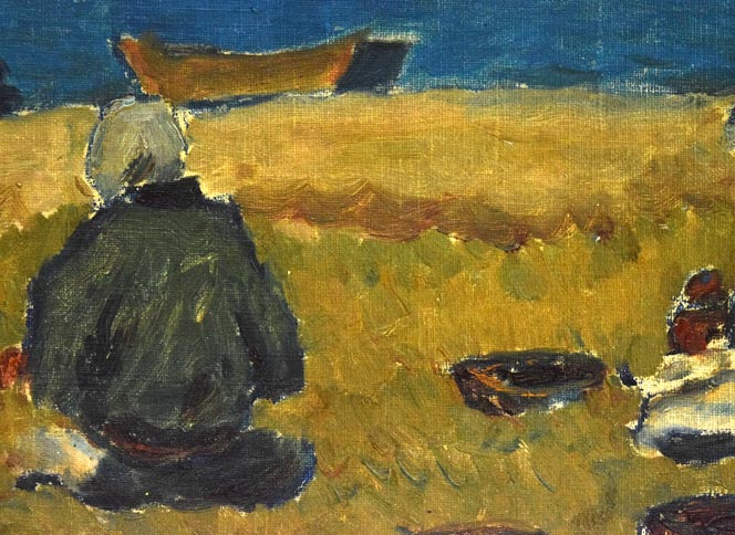 工藤三郎「冬の日」油絵・P8号 拡大画像1