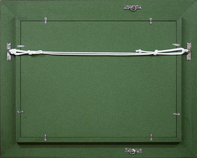 工藤三郎「冬の日」油絵・P8号 額縁裏側画像