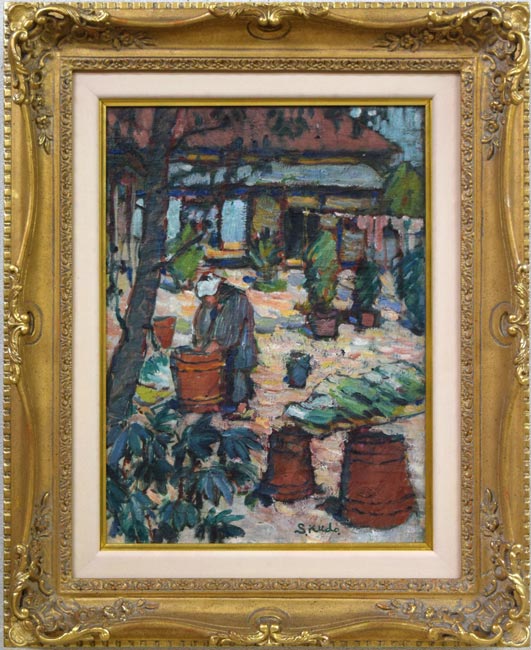 工藤三郎「無題(縦)」油絵・P8号