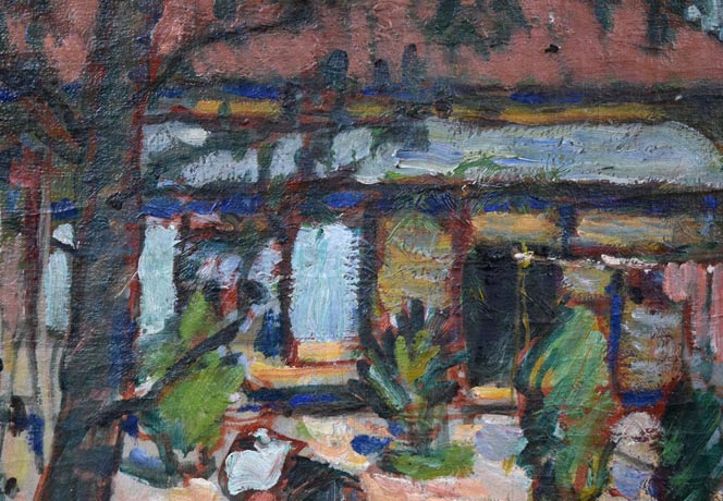 工藤三郎「無題(縦)」油絵・P8号 拡大画像1