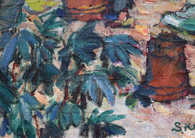 工藤三郎「無題(縦)」油絵・P8号 拡大画像3