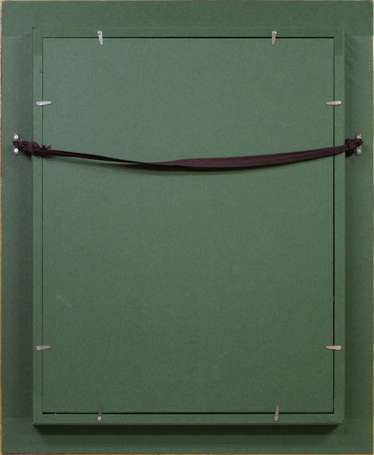 工藤三郎「無題(縦)」油絵・P8号 額縁裏側画像