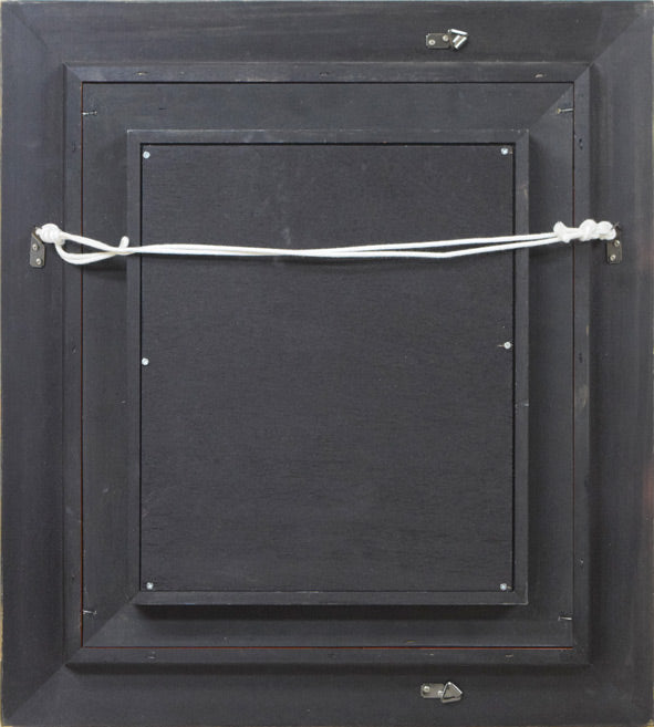 熊谷明宏「二つ天使」油絵・F3号 額縁裏側画像