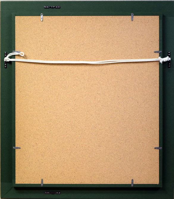 熊谷善正「花」油絵・F8号 額縁裏側画像