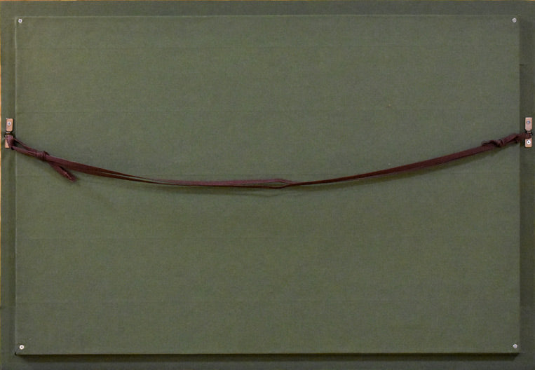 国井澄「雄阿寒と雌阿寒」油絵・M8号 額縁裏側部分