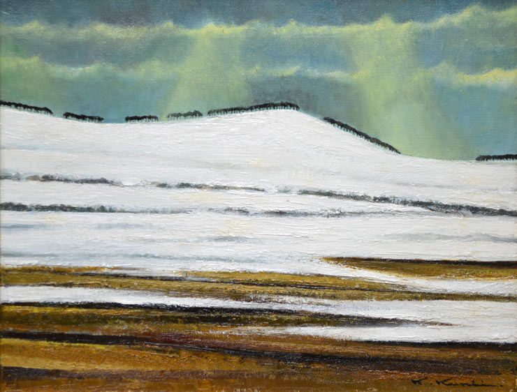 国井澄「早春」油絵・F6号・1967年作 作品全体画像