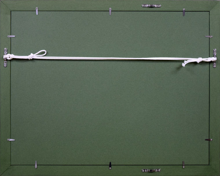 国松登「メキシコ」水彩画 額縁裏側部分