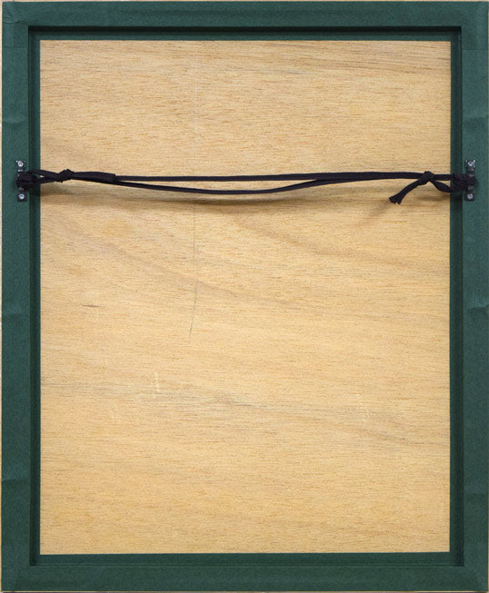 国松登「森の詩(8)」水彩画 額縁裏側画像