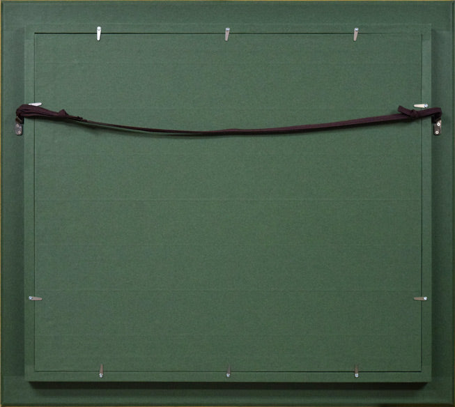 国松登「双魚」油絵・F10号 額縁裏側画像