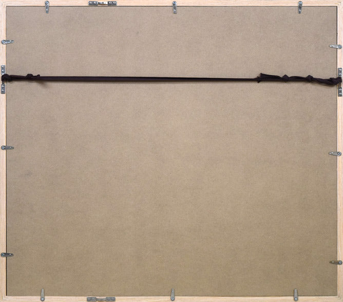 栗谷川健一「赤いレンガの建物(北海道庁)」シルクスクリーン版画 額縁裏側画像