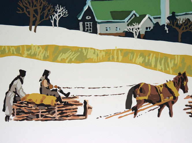 栗谷川健一「孤独の修道士(函館)」シルクスクリーン版画 拡大画像3